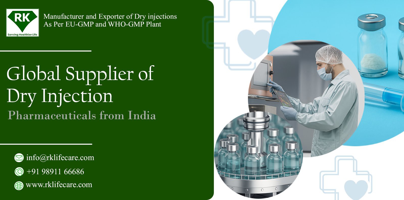 Global Supplier of Dry Injection Pharmaceuticals from India