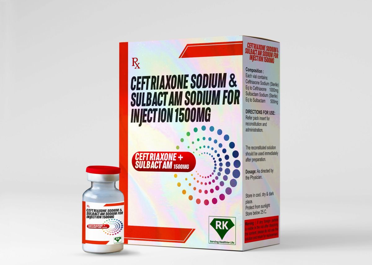 Ceftriaxone Sodium and Sulbactam Sodium for Injection 1500mg